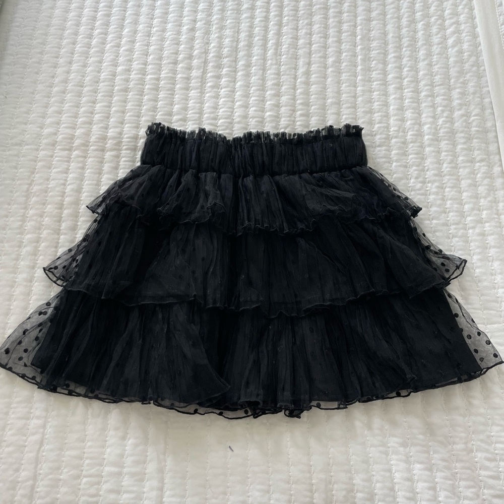 Do+Be black polka dot skirt